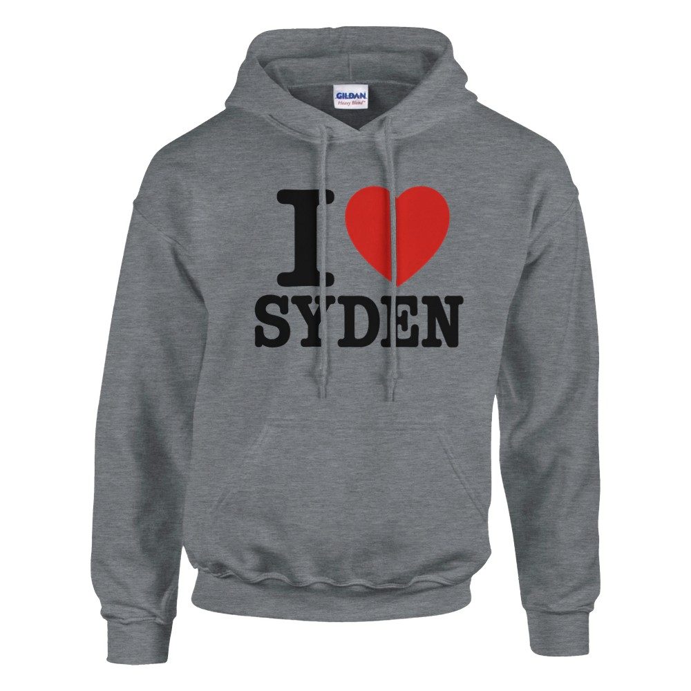 Hettegenser med Klassisk «I ♥ SYDEN»