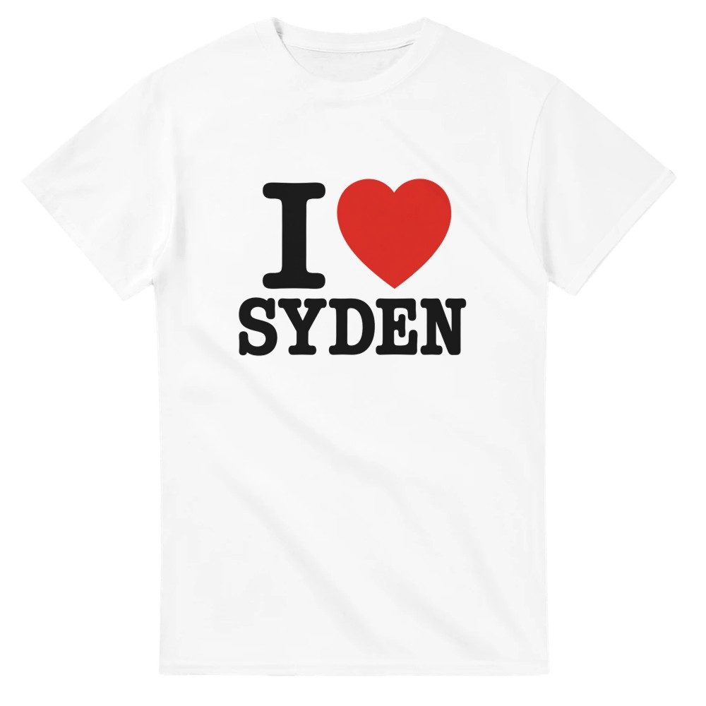 T-skjorte med Klassisk «I ♥ SYDEN»